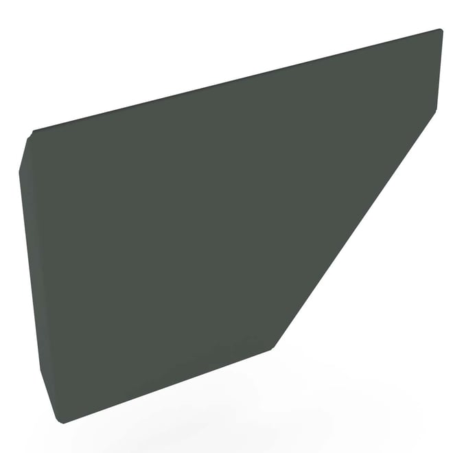 Edge Gutter 160 Stop End Left Hand Slate Grey