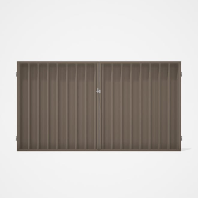 Good Neighbour® Superdek® Double Gate Standard .32 BMT 1.8m High Sheet: Beige, Frame: Beige