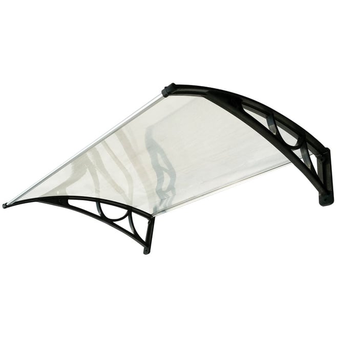 Sunscape Black Framed Door and Window Canopy 150 x 120cm