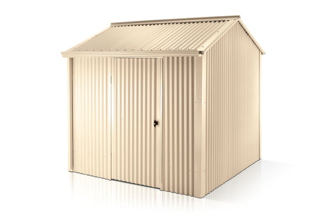 Handi-Heritage Shed H4 3.96X2.52 Roof:Primrose Wall:Primrose Front/Rear Single Door