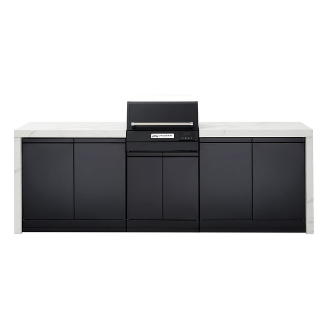 CROSSRAY eXtreme Electric White Outdoor Kitchen With Double Cabinets