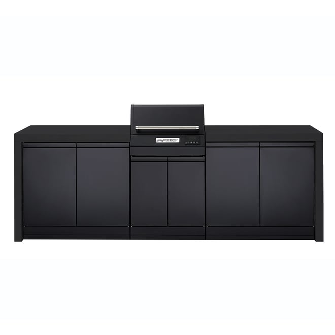 CROSSRAY eXtreme Electric Black Outdoor Kitchen With Double Cabinets