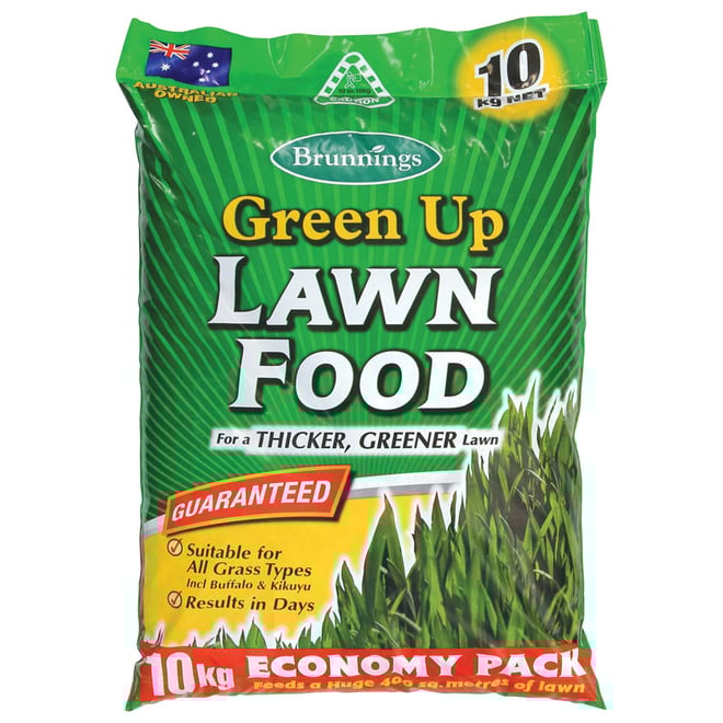 Brunnings 10kg Green Up Lawn Fertiliser