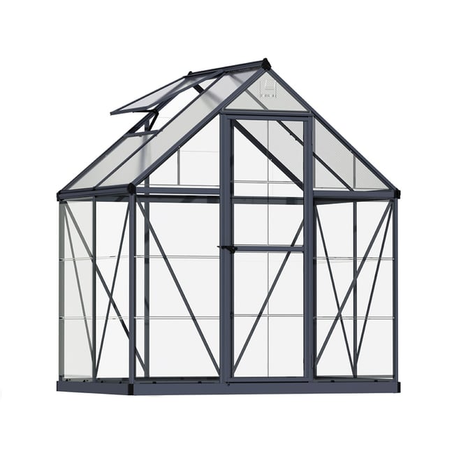 Maze 6 x 4 Hybrid Greenhouse - Grey Frame