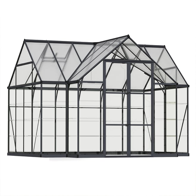 Maze Victory Orangery Greenhouse - Grey Frame