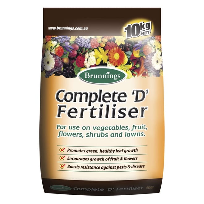 Brunnings Complete D Fertiliser 10kg