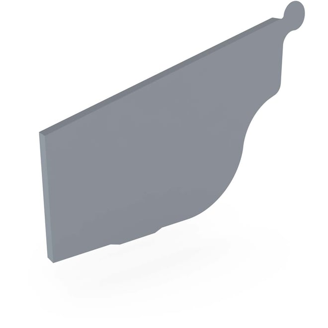 OG Gutter 125 Ribbed Stop End Left Hand Armour Grey