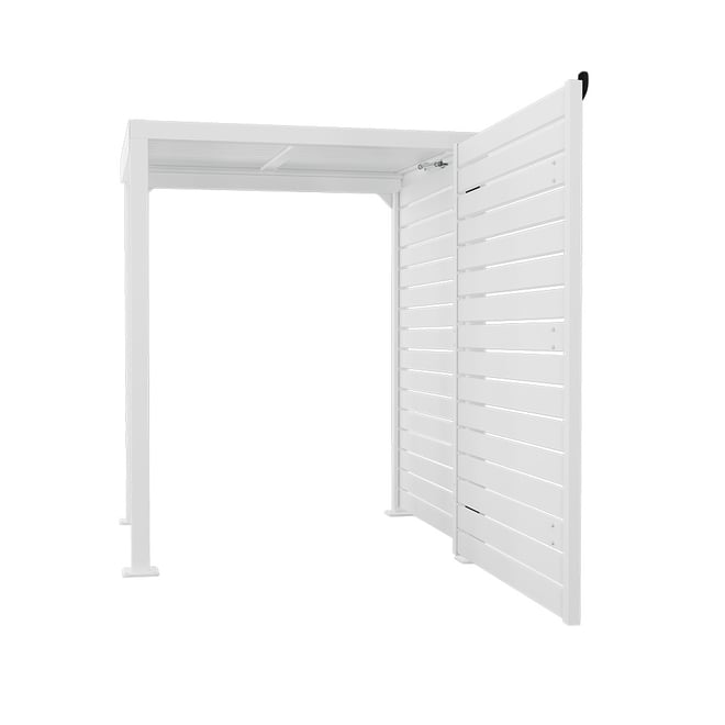 Slat Pool Pump Cover 1000 x 1204 x 916mm White Single Door With Lid