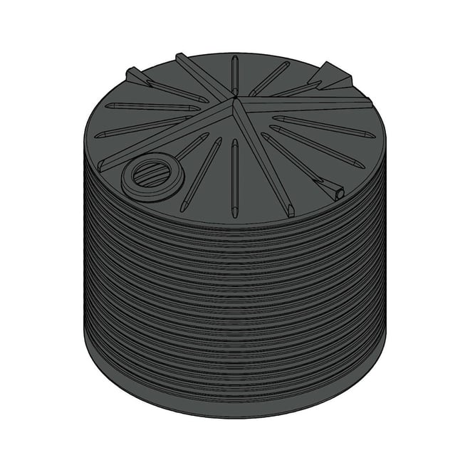 Round Poly Tank 13638L Armour Grey