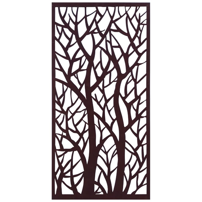 Real Rust Steel Screen Forest 1800 x 900mm