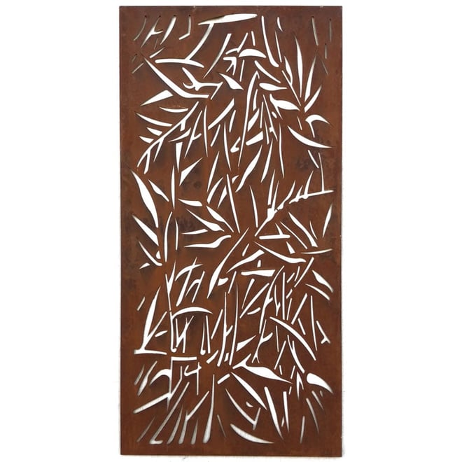 Real Rust Steel Screen Jungle 1800 x 900mm