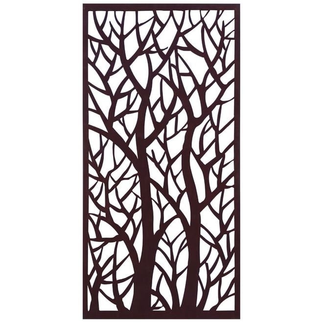 Real Rust Steel Screen Forest 1200 x 600 Mm