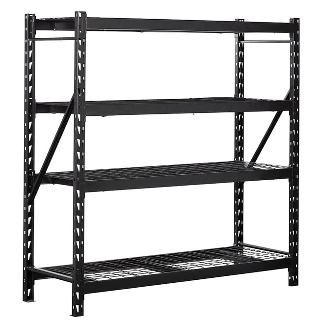 Heavy Duty 4 Shelf Wire Unit Powder Coated Black