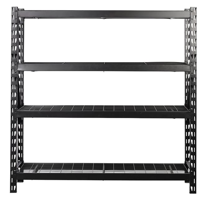 Heavy Duty 4 Shelf Wire Unit Powder Coated Black