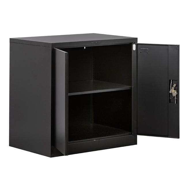 Stratco Utility 2 Door Half Height Cabinet Black
