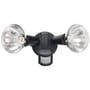 Floodlight Twin w/Sensor Black