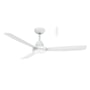 Zorro DC 1220mm DC Ceiling Fan With Remote Control + LED Light Matt White