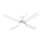 Quantum DC 1320mm DC Ceiling Fan With Remote Control + LED Light Matt White