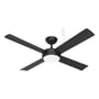 Quantum DC 1320mm DC Ceiling Fan With Remote Control + LED Light Matt Black