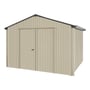 Handi-Heritage Shed H3 3.30X3.30 Roof:Gun Metal Grey Wall:Merino Gable End Double Door