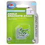 Zinc Plated 25mm Angle Bracket 4 Pack