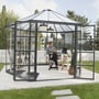 Maze 12 Oasis Hex Greenhouse - Grey Frame