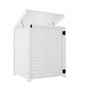 Slat Pool Pump Cover 1000 x 1204 x 916mm White Single Door With Lid
