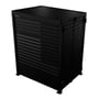 Slat Pool Pump Cover 1200 x 1489 x 982mm Black Double Door With Lid