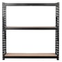 Heavy Duty 3 Shelf Black Unit
