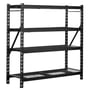 Heavy Duty 4 Shelf Wire Unit Powder Coated Black