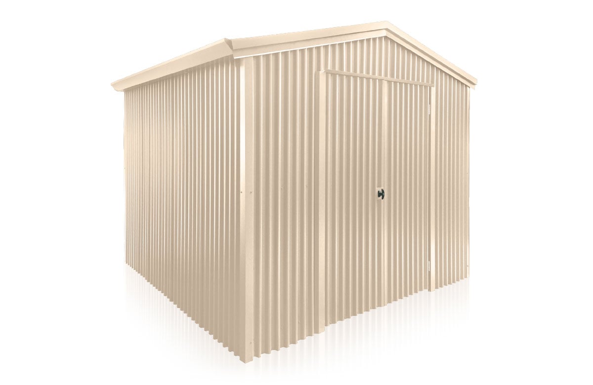 Stubbie Double Hinged Door Shed Merino