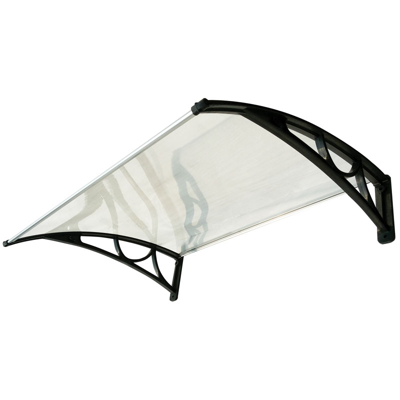 Sunscape Black Framed Door and Window Canopy 150 x 120cm