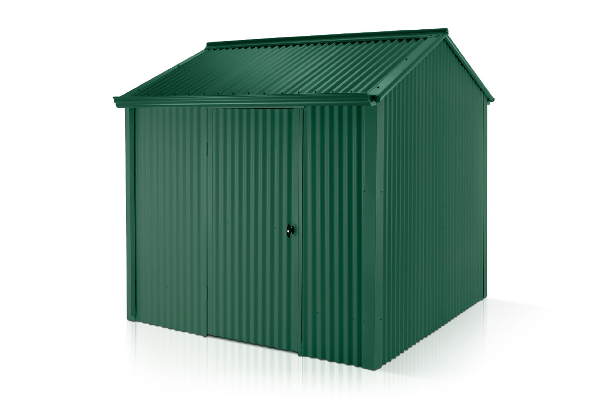 Handi-Heritage Shed H1 2.54X2.52 Roof:Caulfield Green Wall:Caulfield Green Front/Rear Single Door