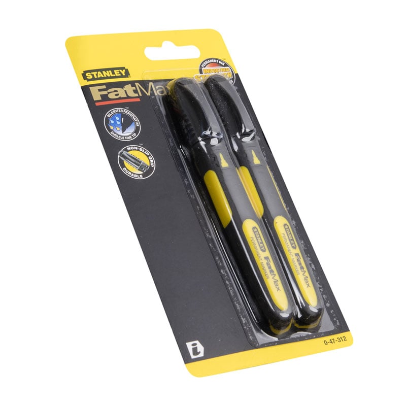 Stanley Fat Max Fine Tip Permanent Marker 2 Pack