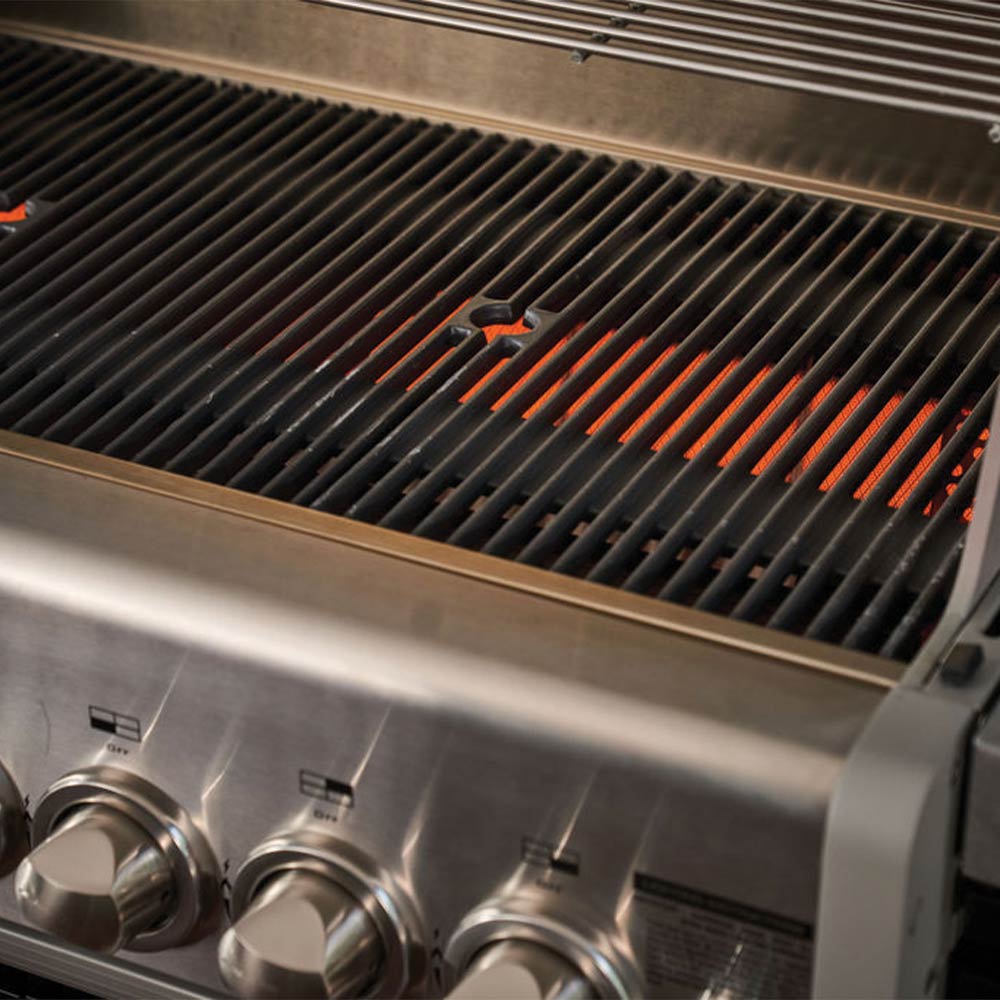 CROSSRAY 4 Burner Gas Outdoor Kitchen With Double Cabinets And Single Door Fridge