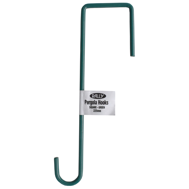Square Pergola Hook 150mm Green