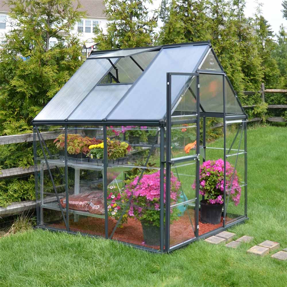Maze 6 x 6 Hybrid Greenhouse - Grey Frame
