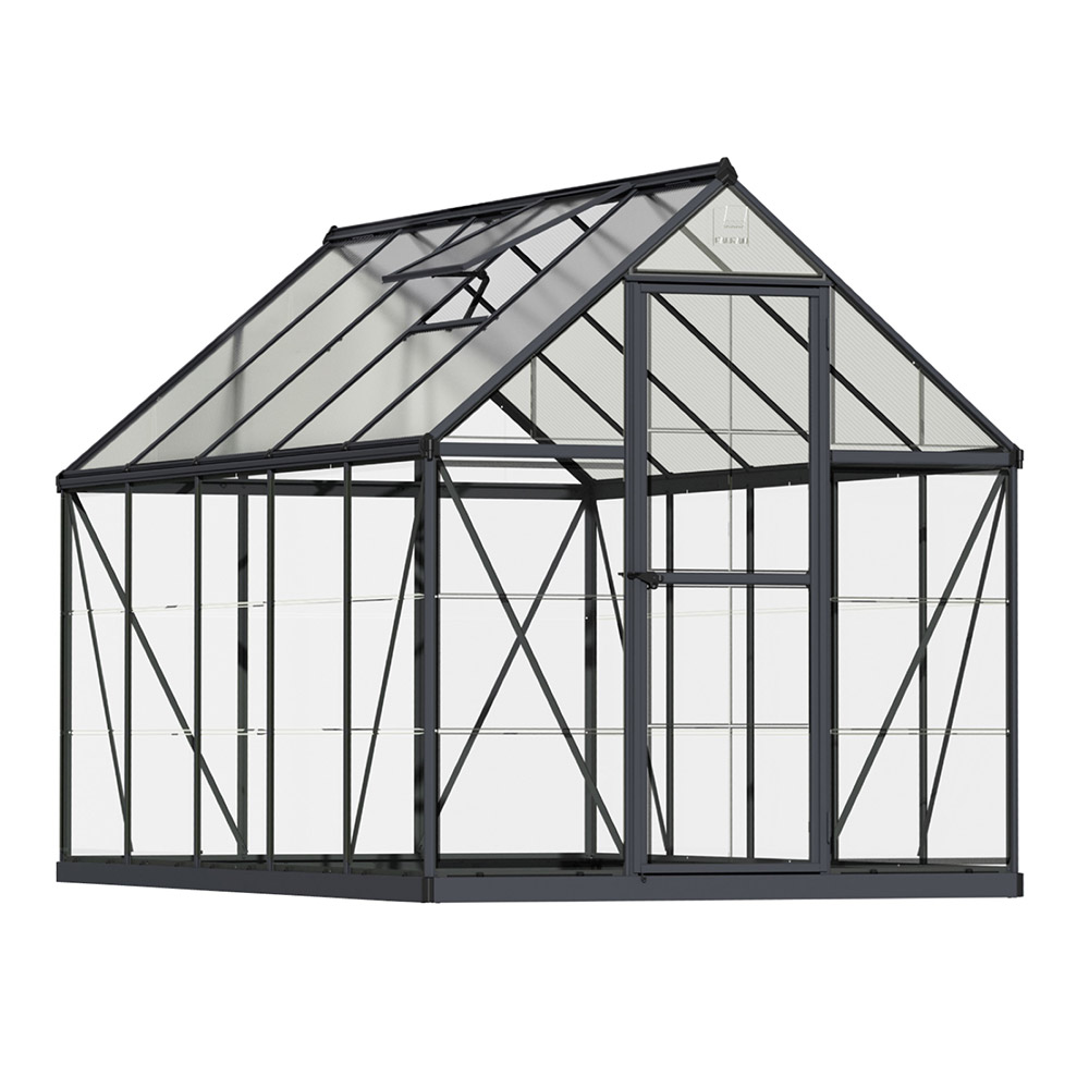 Maze 6 x 10 Hybrid Greenhouse - Grey Frame