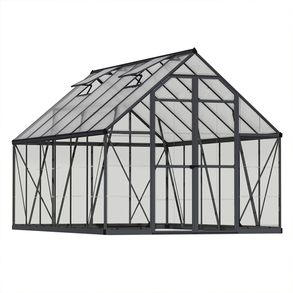 Maze 8 x 12 Balance Greenhouse - Grey Frame