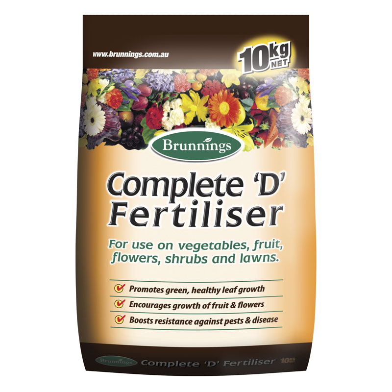 Brunnings Complete D Fertiliser 10kg