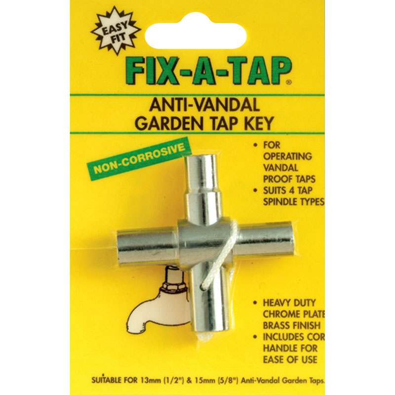 Vandal Proof 4 Way Garden Tap Key