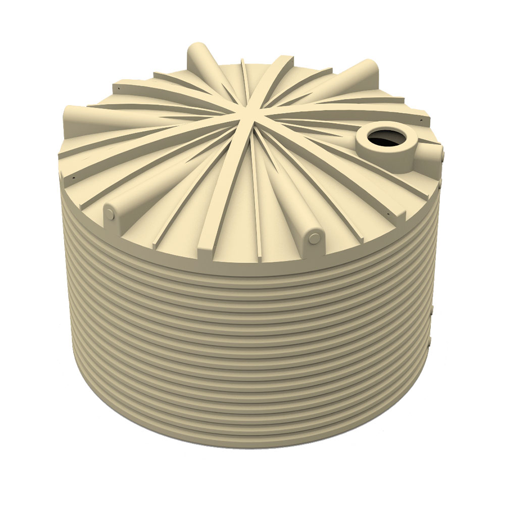 Round Poly Tank 25000L Armour Grey