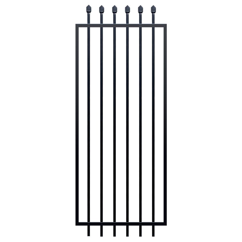 Squash Top Fence Gate 975 x 1800mm Black