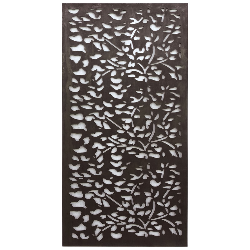 Real Rust Steel Screen Flora 1800 x 900mm