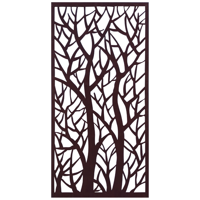 Real Rust Steel Screen Forest 1200 x 600 Mm