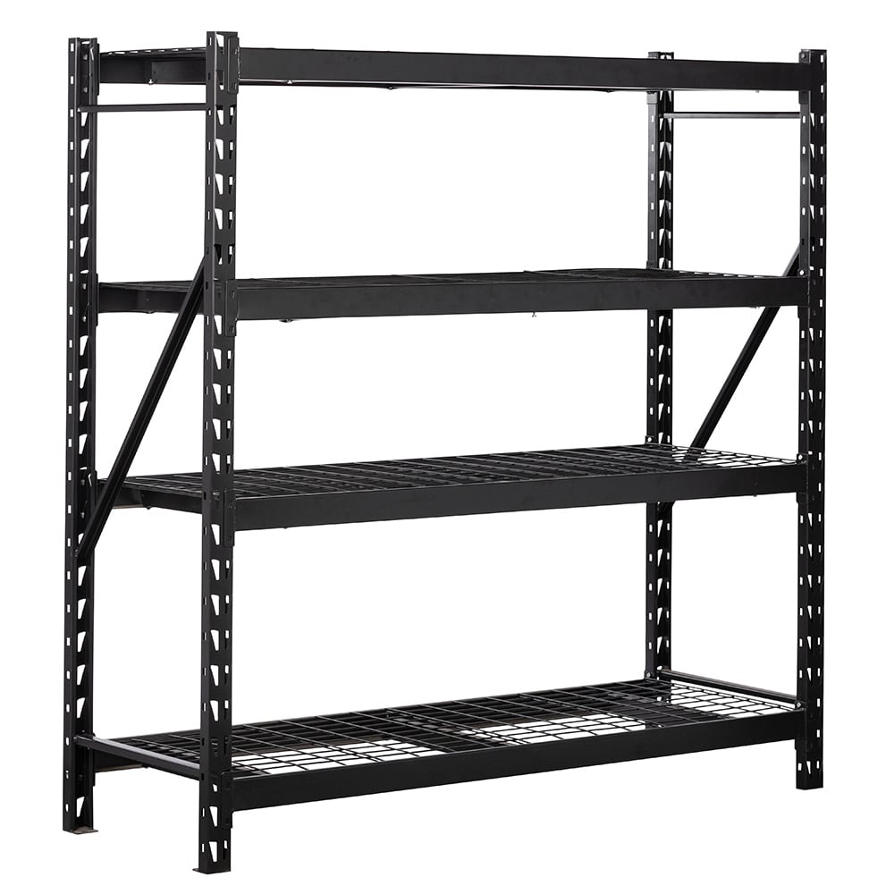 Heavy Duty 4 Shelf Wire Unit Powder Coated Black